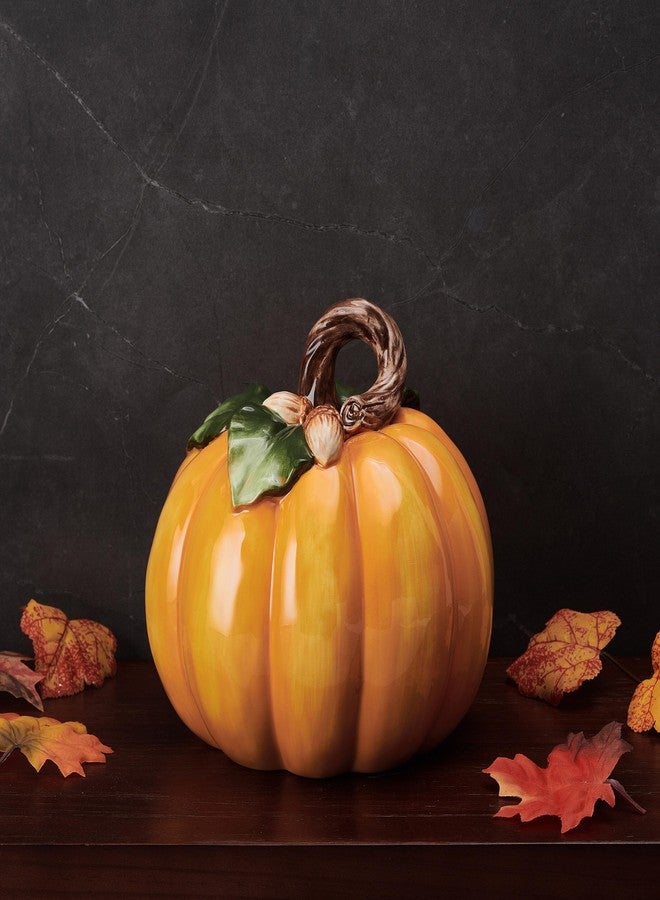 Fitz & Floyd Fitz and Floyd Harvest Halloween Pumpkin Ceramic Figurine, 7.5 inch - Image 5